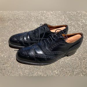 Alan McAfee black wingtip 8.5 E made in England